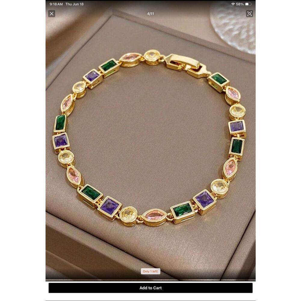 Modern Gold Multicolored Bracelet